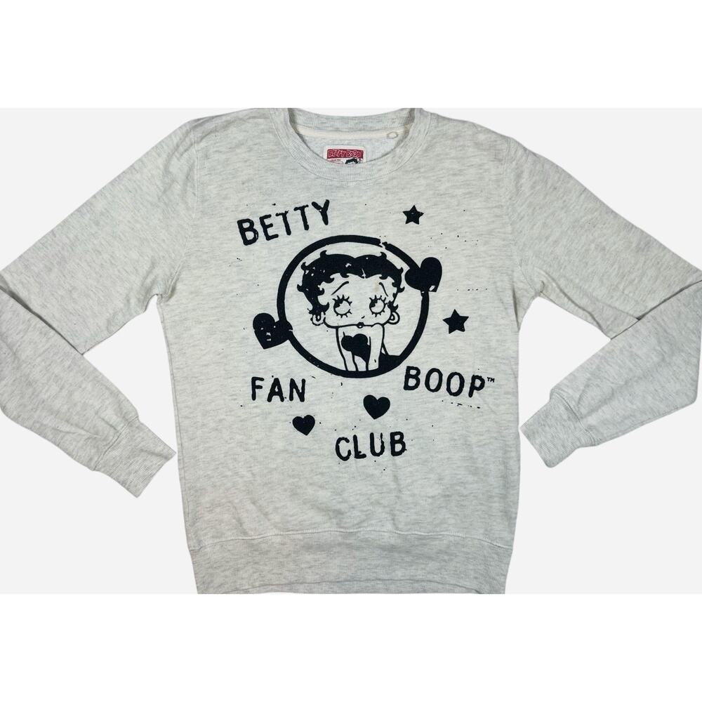 Vintage Betty Boop Fan Club Gray Sweatshirt Women’s M Graphic Pullover